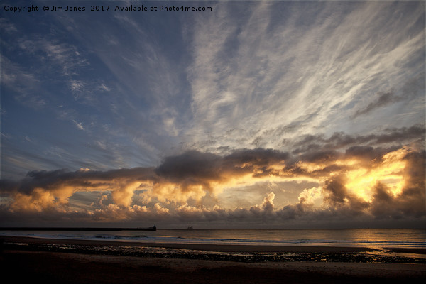 North Sea Sunrise Picture Board by Jim Jones
