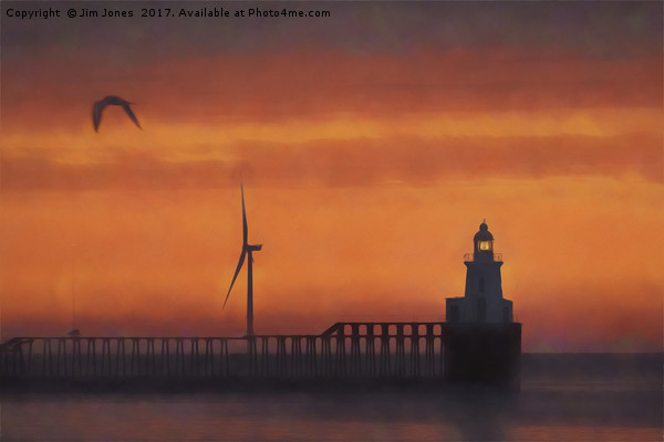 Artistic Northumbrian Sunrise Picture Board by Jim Jones