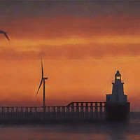 Buy canvas prints of Artistic Northumbrian Sunrise by Jim Jones