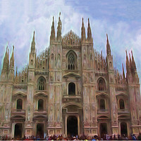 Buy canvas prints of Artistic Milan Duomo by Jim Jones