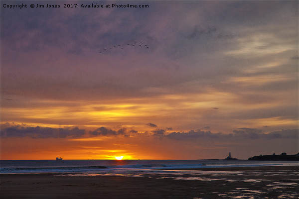 North Sea Sunrise Picture Board by Jim Jones