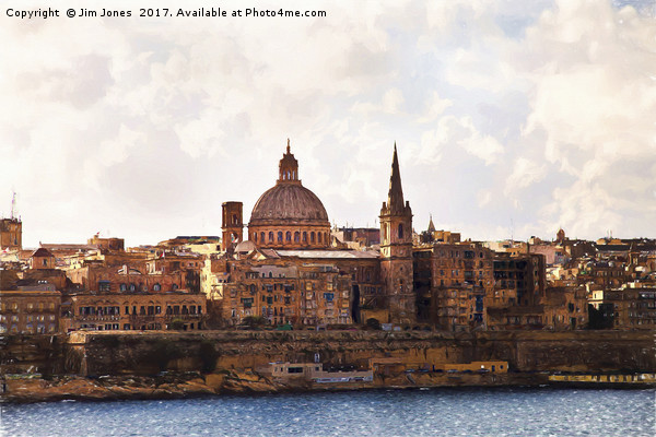 Painterly Valletta Picture Board by Jim Jones