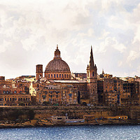 Buy canvas prints of Painterly Valletta by Jim Jones