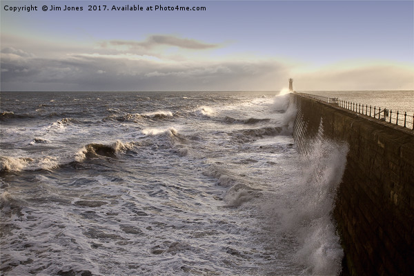 Stormy weather at Tynemouth Picture Board by Jim Jones