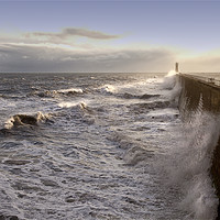 Buy canvas prints of Stormy weather at Tynemouth by Jim Jones
