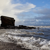 Buy canvas prints of Stormy Collywell Bay (2) by Jim Jones