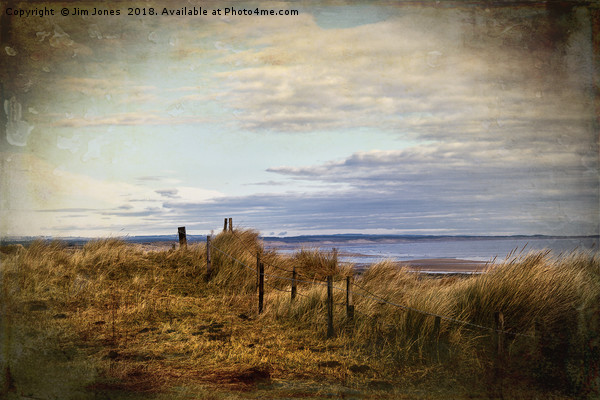 Artistic Druridge Bay from the dunes Picture Board by Jim Jones