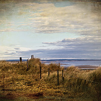 Buy canvas prints of Artistic Druridge Bay from the dunes by Jim Jones