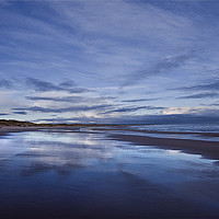 Buy canvas prints of Druridge Bay blue reflections by Jim Jones