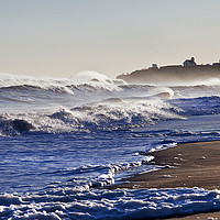 Buy canvas prints of Waves rolling in from the sea by Jim Jones
