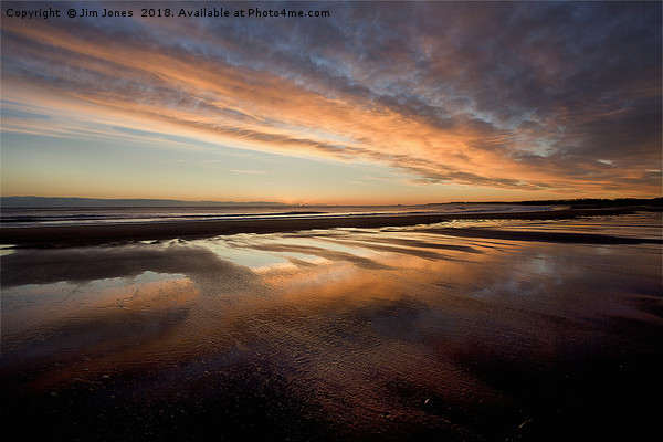 Wet sand reflections. Picture Board by Jim Jones