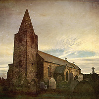 Buy canvas prints of Textured St Bartholowew's church by Jim Jones