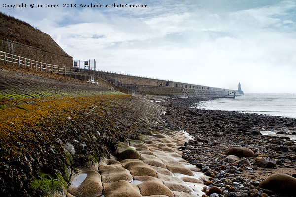 Low tide at Tynemouth Picture Board by Jim Jones
