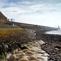Buy canvas prints of Low tide at Tynemouth by Jim Jones