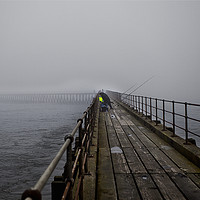 Buy canvas prints of Fishing in the fog by Jim Jones