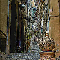 Buy canvas prints of Side street in Sicily by Jim Jones