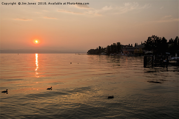 Another Sirmione Sunset Picture Board by Jim Jones