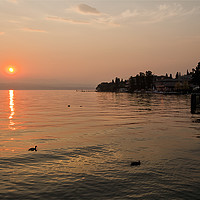 Buy canvas prints of Another Sirmione Sunset by Jim Jones