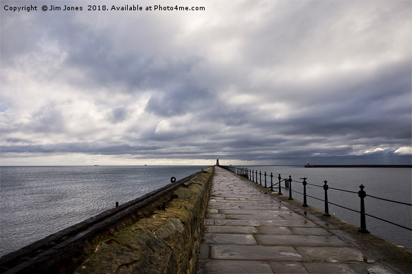 Tynemouth pier in perspective Picture Board by Jim Jones