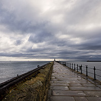 Buy canvas prints of Tynemouth pier in perspective by Jim Jones