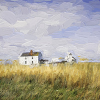 Buy canvas prints of Artistic Northumbrian whitewashed buildings by Jim Jones