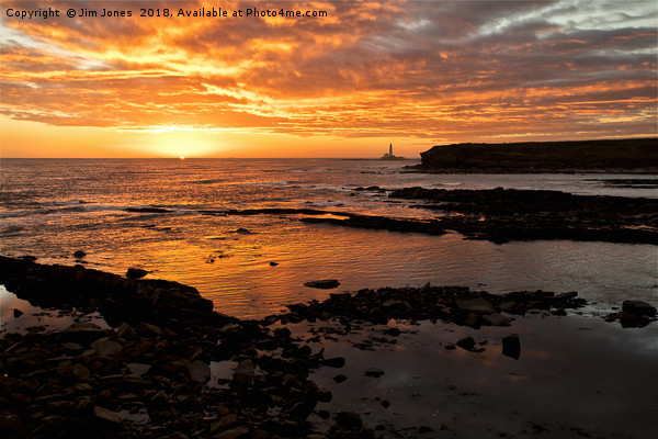 Northumbrian November Sunrise. Picture Board by Jim Jones