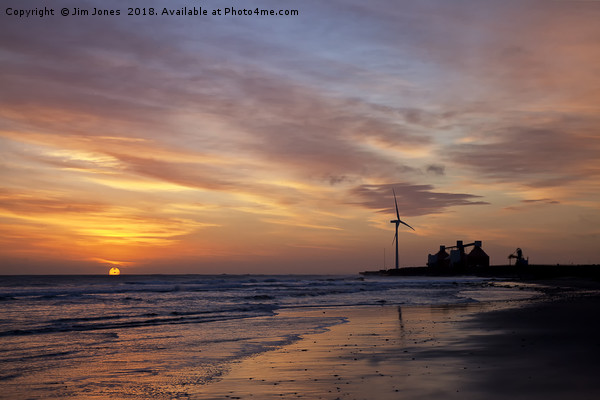 Daybreak on the beach Picture Board by Jim Jones