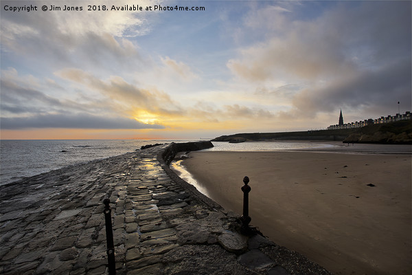 Early morning at Cullercoats Bay  Picture Board by Jim Jones