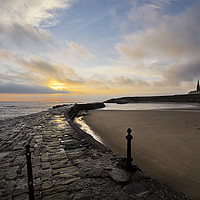Buy canvas prints of Early morning at Cullercoats Bay  by Jim Jones