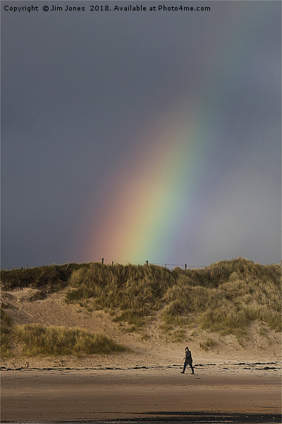 Druridge Bay Rainbow Picture Board by Jim Jones