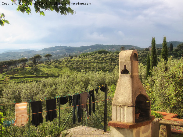 Tuscan Washing Day Picture Board by Jim Jones