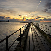 Buy canvas prints of Sunrise over the Old Wooden Pier by Jim Jones