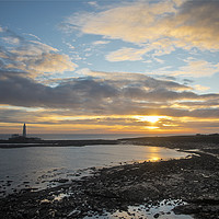 Buy canvas prints of January sunrise over St Mary's Island by Jim Jones