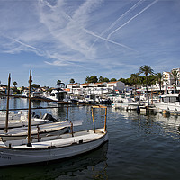 Buy canvas prints of The Marina at Cala'n Bosche, Menorca by Jim Jones