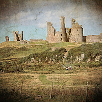 Buy canvas prints of Artistic Dunstanburgh Castle in Northumberland by Jim Jones
