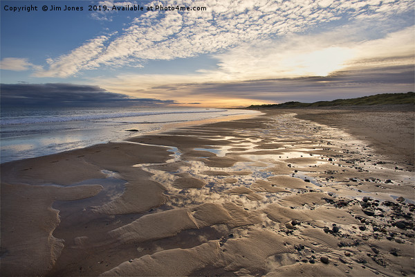 Morning sky reflected on the beach. Picture Board by Jim Jones