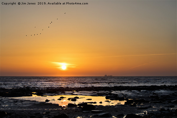 February sunrise over the North Sea Picture Board by Jim Jones