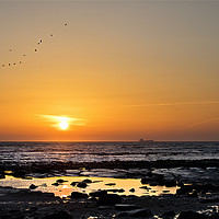 Buy canvas prints of February sunrise over the North Sea by Jim Jones
