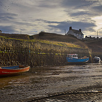 Buy canvas prints of Seaton Sluice harbour in Northumberland by Jim Jones