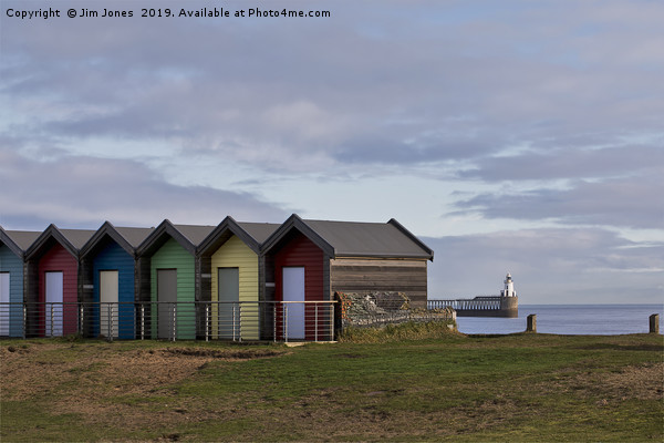 Colourful beach huts at Blyth, Northumberland. Picture Board by Jim Jones