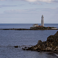 Buy canvas prints of St Mary's Island from Old Hartley (2) by Jim Jones