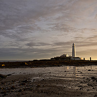 Buy canvas prints of Start of the day at St Mary's Island by Jim Jones