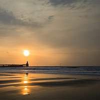 Buy canvas prints of Sunrise over the North Sea at Blyth in Northumberl by Jim Jones