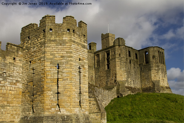 Warkworth Castle Battlements and Keep Picture Board by Jim Jones