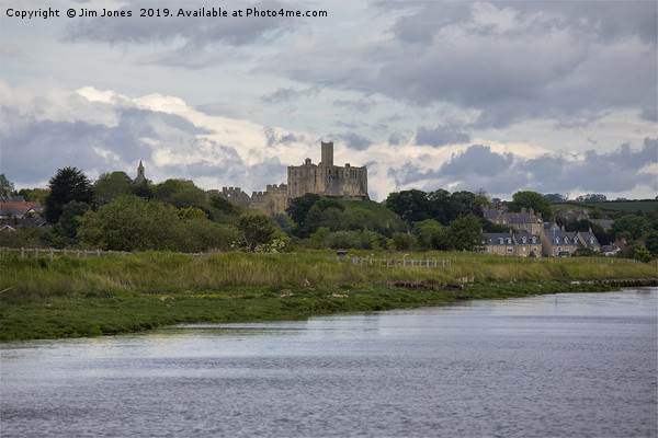 Warkworth Village and Castle Picture Board by Jim Jones