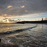 Buy canvas prints of Another Daybreak at Cullercoats Bay by Jim Jones