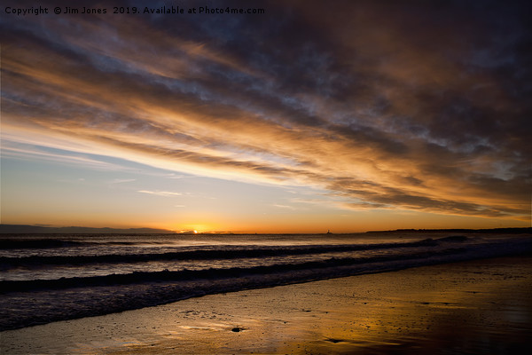 Daybreak on the beach Picture Board by Jim Jones