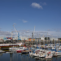 Buy canvas prints of The Marina at South Harbour in Blyth by Jim Jones