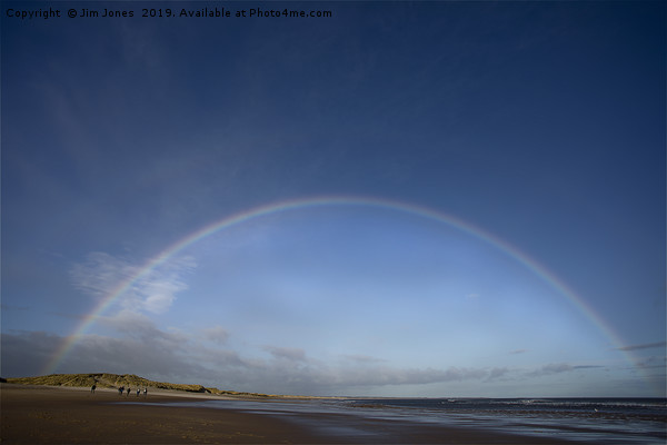 Rainbows over Druridge Bay Picture Board by Jim Jones