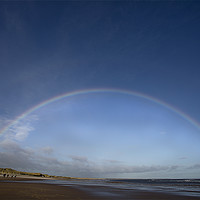 Buy canvas prints of Rainbows over Druridge Bay by Jim Jones